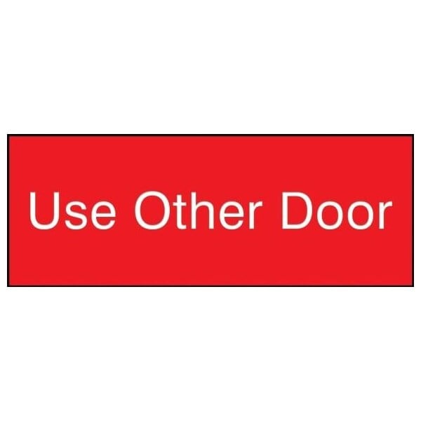 Accuform 8 in W x 3 in H, Engraved Plastic PSG842RD - main